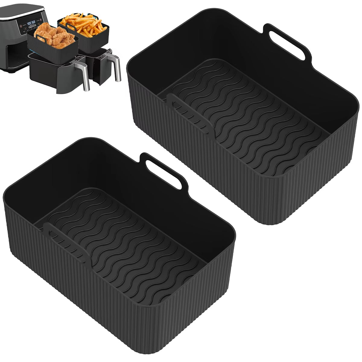 CrispEase – Silicone Air Fryer Pot Set