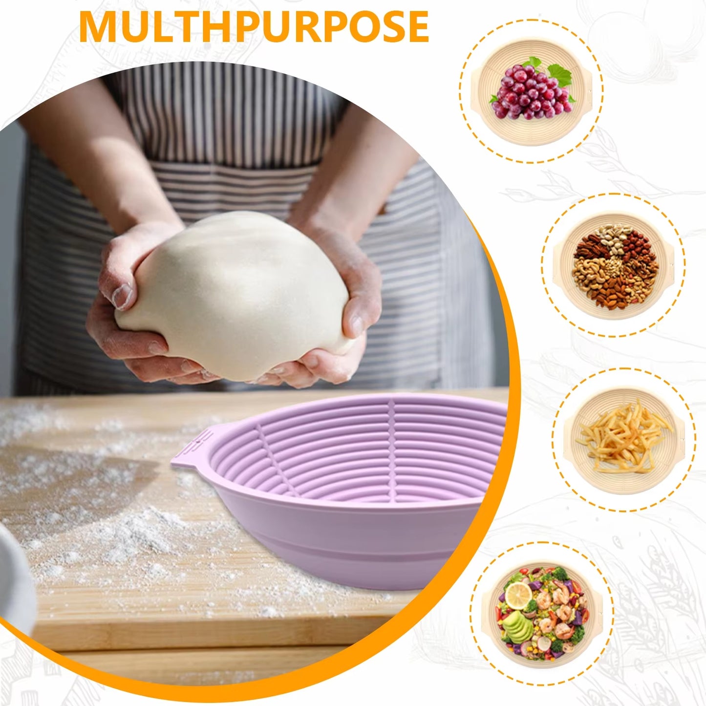 DoughNest – Silicone Bread Proofing Basket