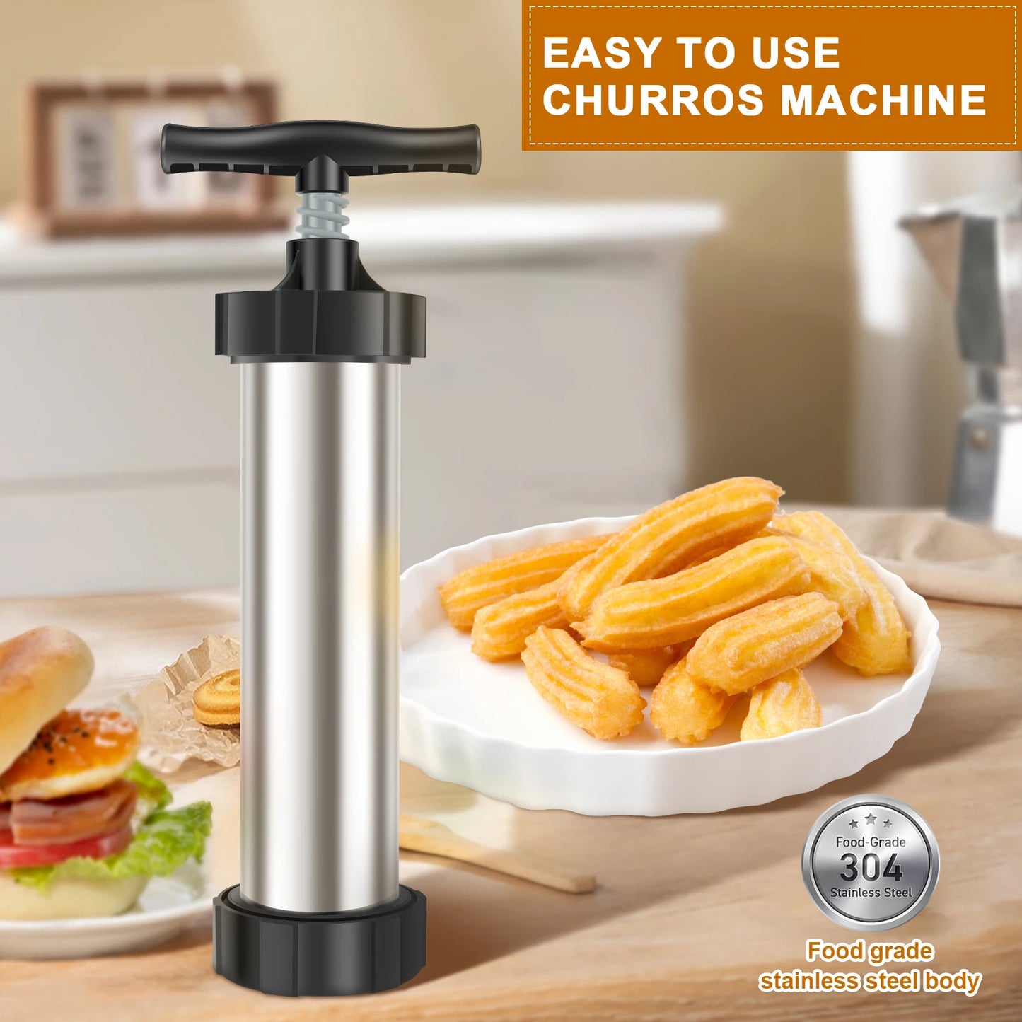 ChurroCrafter – Stainless Steel Churro Maker Kit