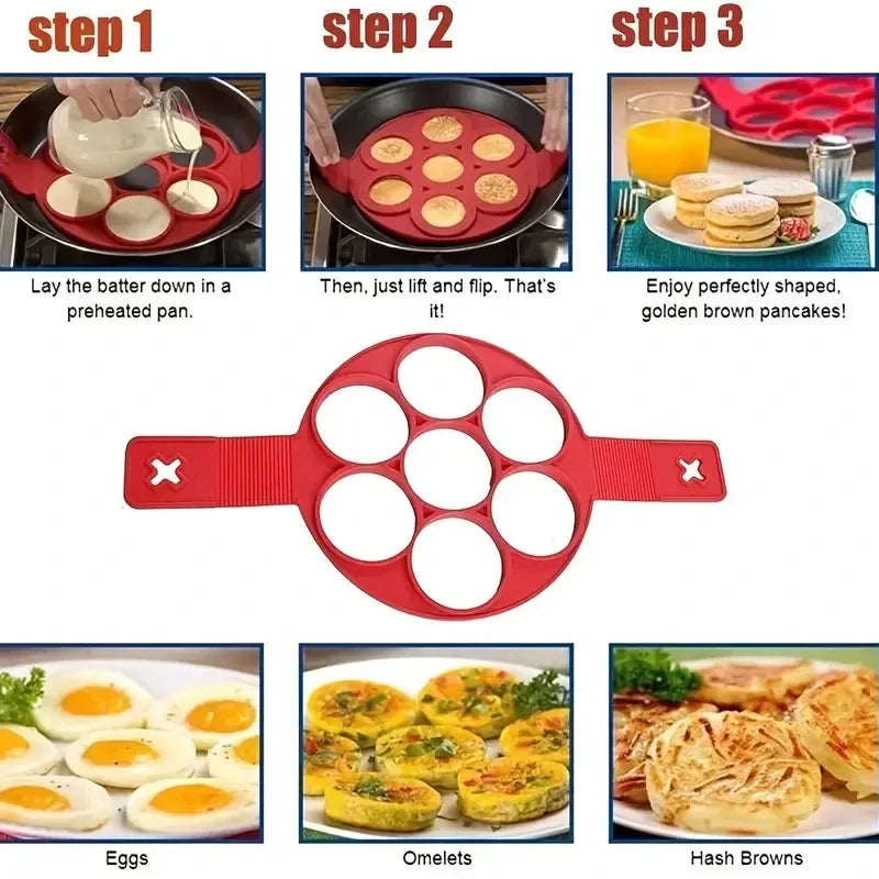 PanBliss – 7-Hole Silicone Pancake & Egg Mold