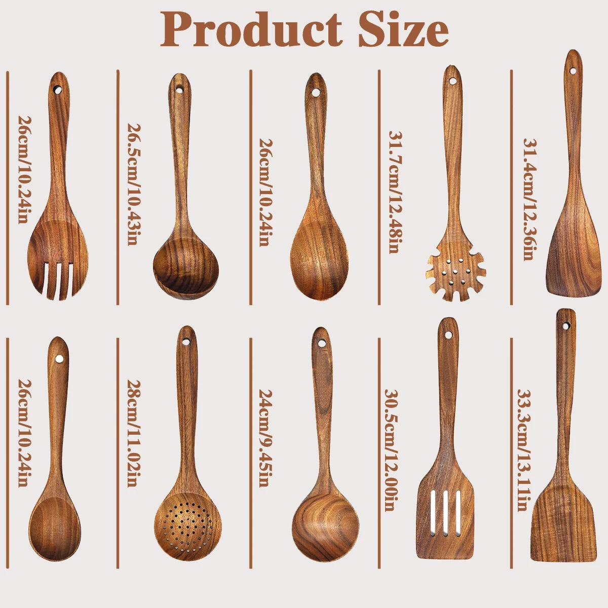 Woodelle – Wooden Cooking Spoon Set