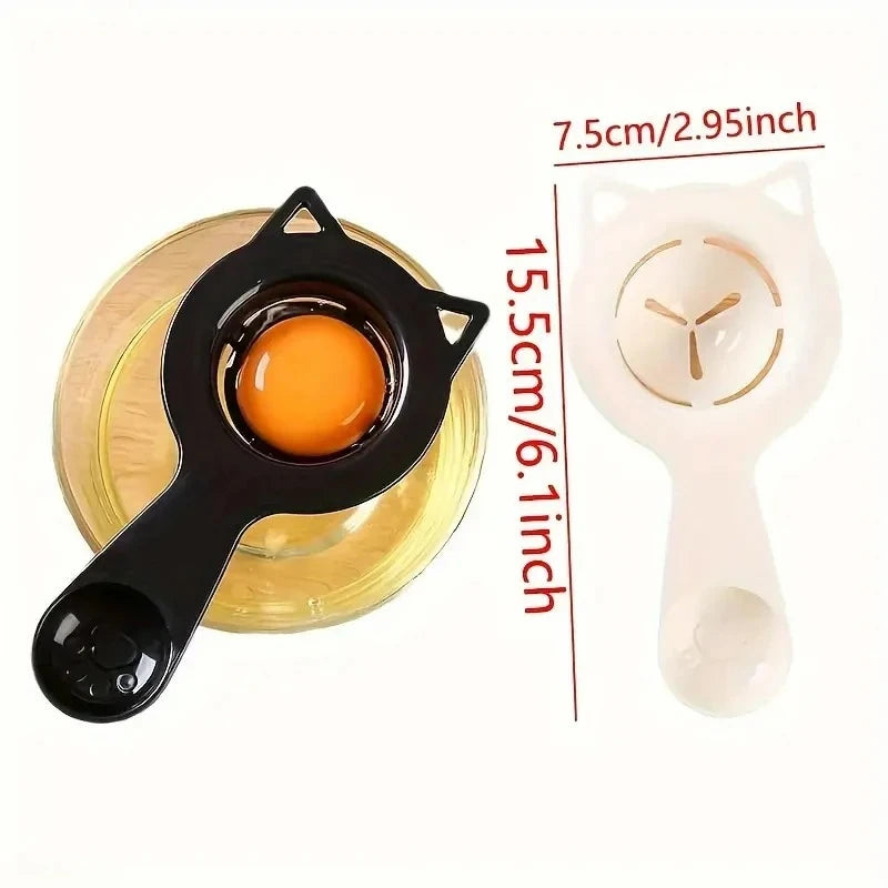 WhiskKitty – 2-in-1 Cartoon Cat Egg Separator & Measuring Cup