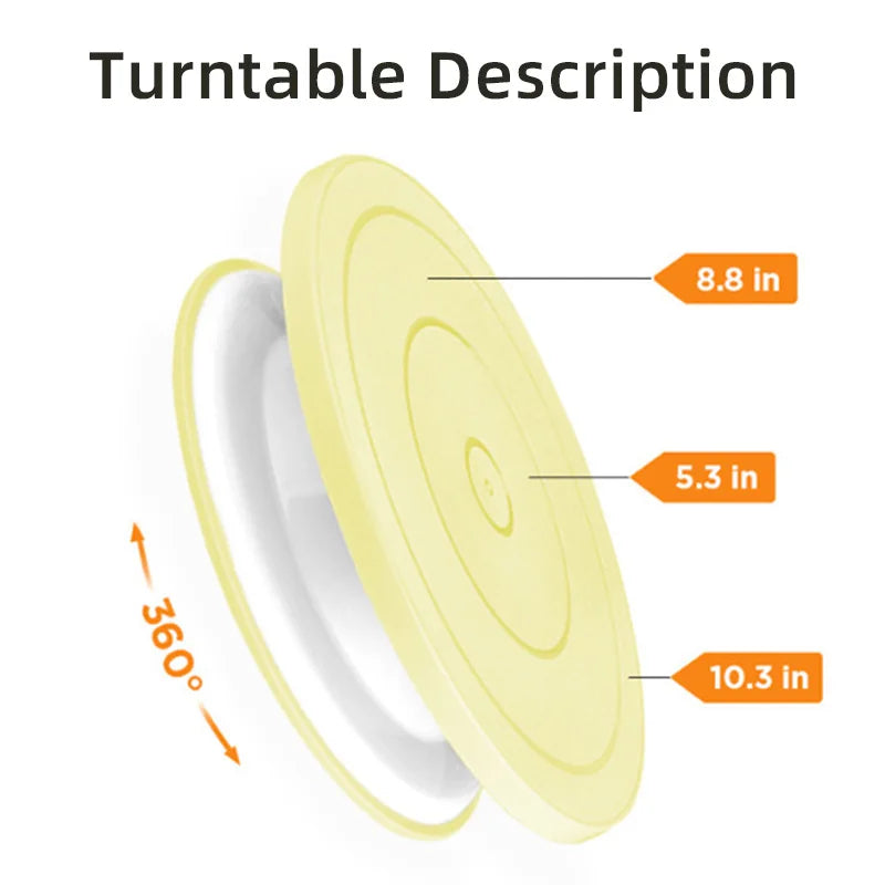 SpinDelice – Upgraded Rotating Cake Decorating Turntable