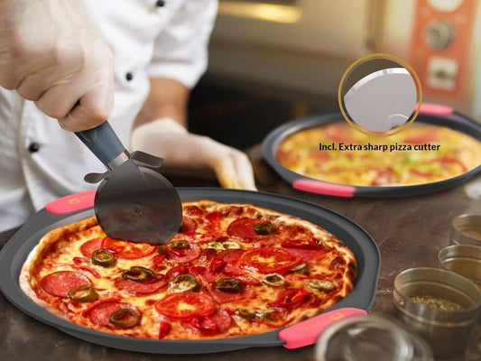 Pizza Pan for Oven (Set of 2) 12″ Inch | BELLA COOKS