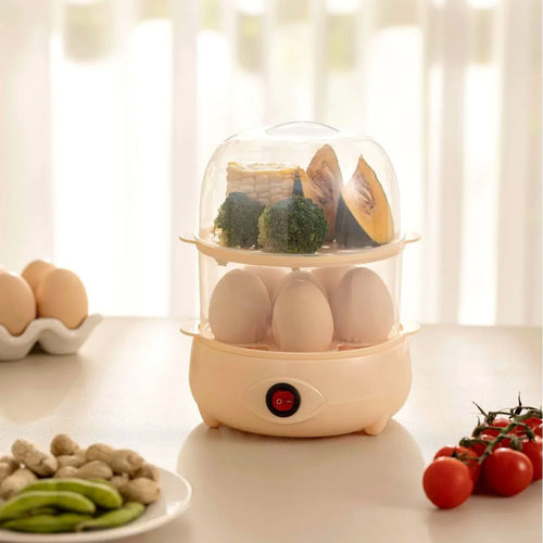 EggMaster – Double-Layer Electric Egg Boiler &amp; Steamer