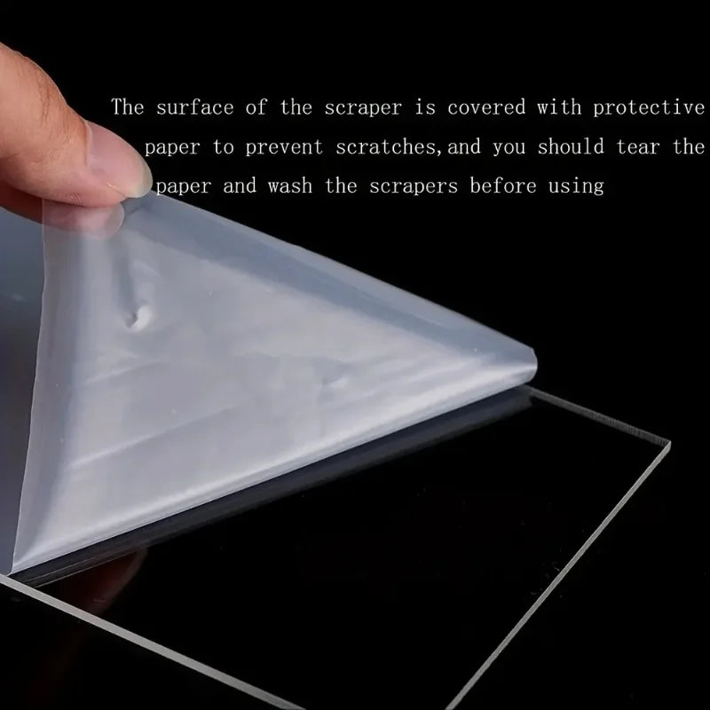 ScrapeClear – Transparent Acrylic Cake Scraper
