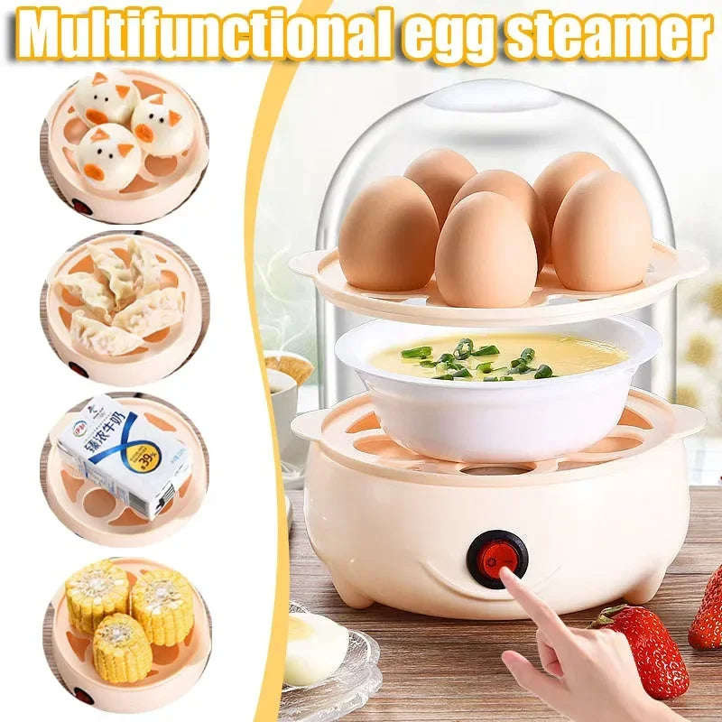 EggMaster – Double-Layer Electric Egg Boiler &amp; Steamer