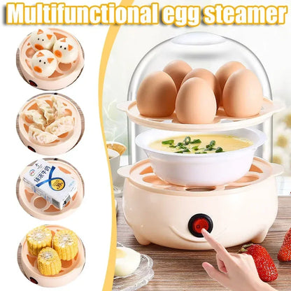 EggMaster – Double-Layer Electric Egg Boiler &amp; Steamer