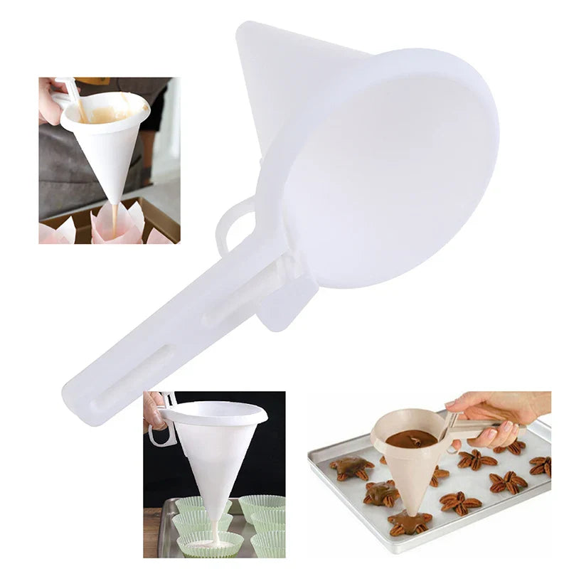 BakeFlow – Adjustable Handheld Baking Funnel & Dispenser