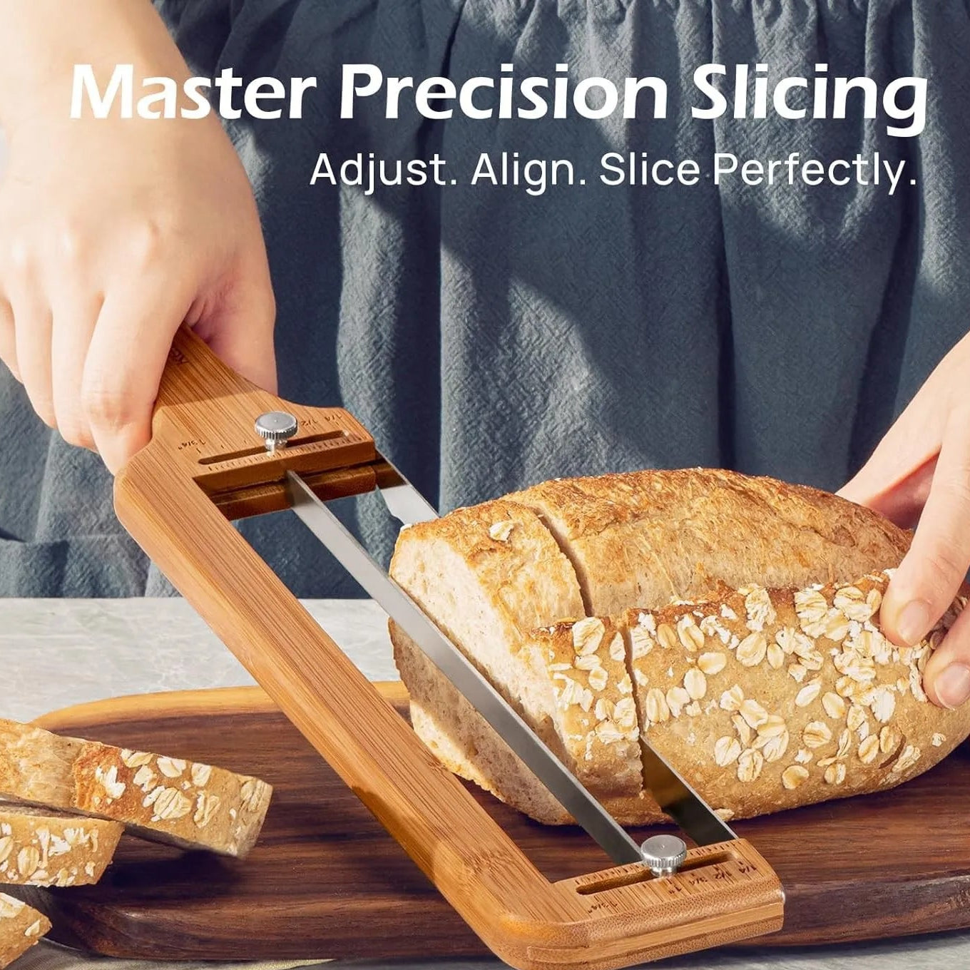 CrumbCraft Arc – Wooden Handle Bread Bowl Slicer Knife