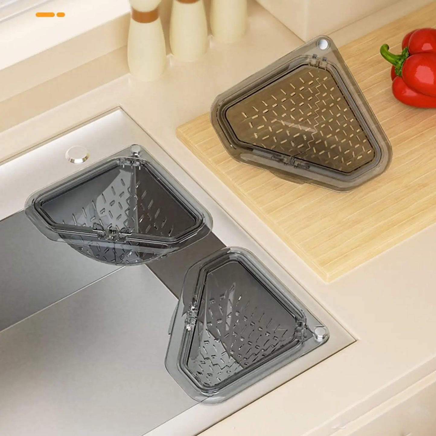 MagnetiDrain – Magnetic Corner Sink Food Catcher & Drying Basket