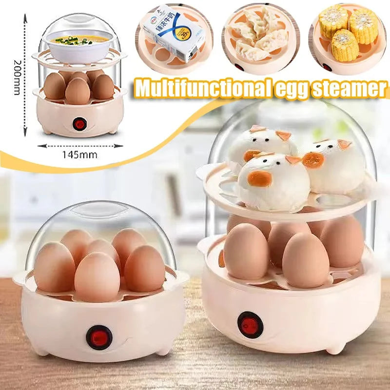EggMaster – Double-Layer Electric Egg Boiler &amp; Steamer