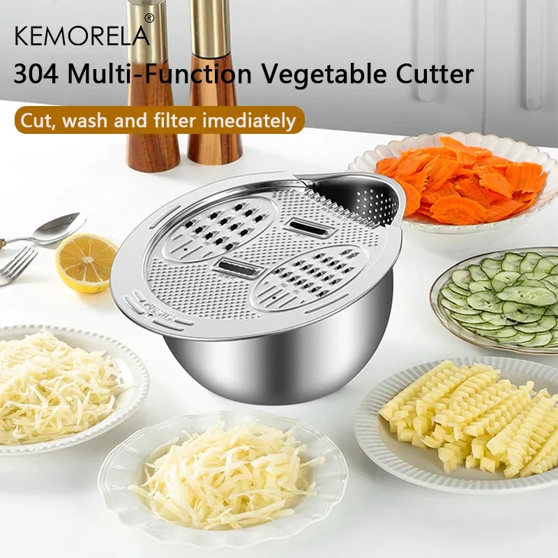 SteelRinse – 2 in 1 Stainless Steel Wash & Cut Drain Bowl