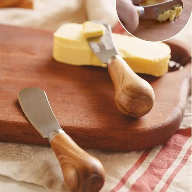 Creamix – Wooden Handle Butter & Cheese Cutter