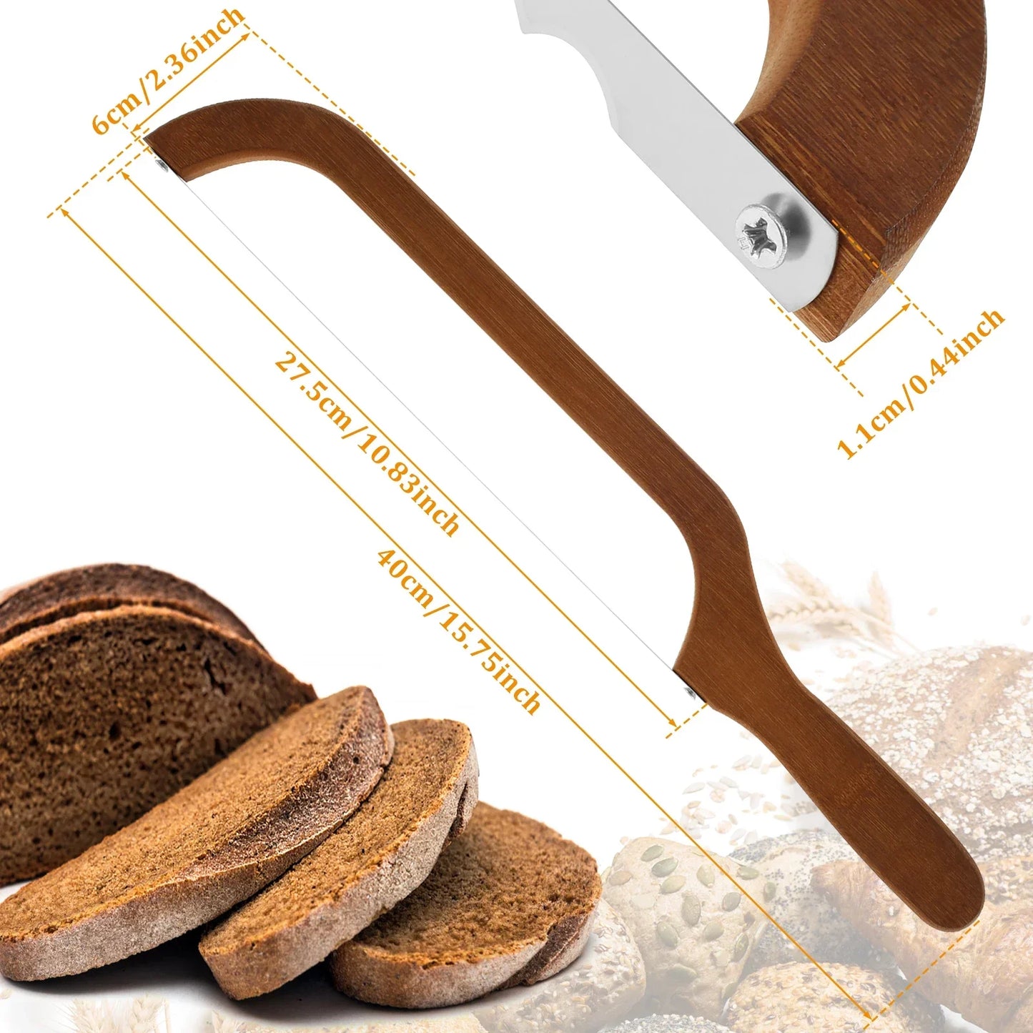 BakeCuts – Wooden Handle Serrated Bread Knife