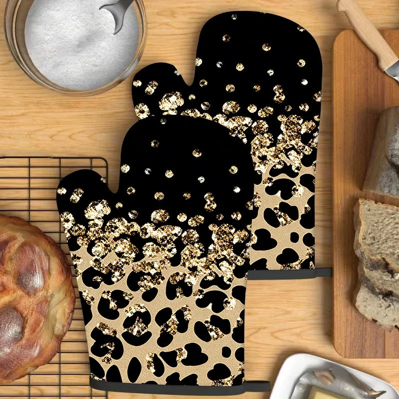 Thermora – Art Theme Heat Resistant Oven Gloves Set