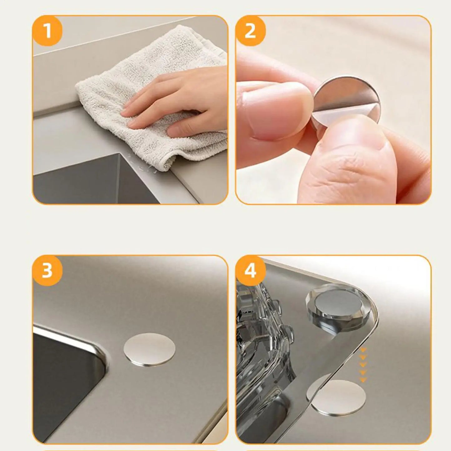 MagnetiDrain – Magnetic Corner Sink Food Catcher & Drying Basket