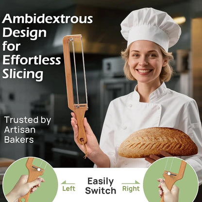 CrumbCraft Arc – Wooden Handle Bread Bowl Slicer Knife