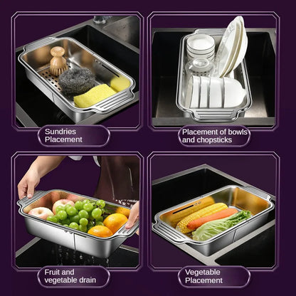 Extendra – Stainless Steel Telescopic Sink Filter Basket
