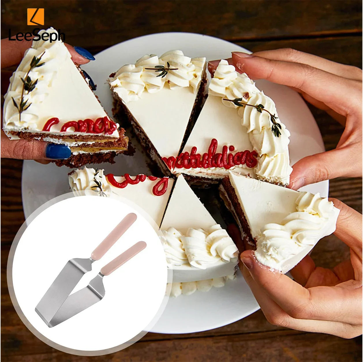 LeeSeph– Triangular Stainless Steel Cake Slicer