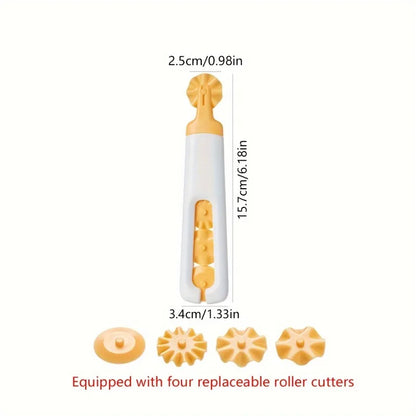 SliceCrafta – 4-in-1 Interchangeable Pizza &amp; Pastry Cutter Set
