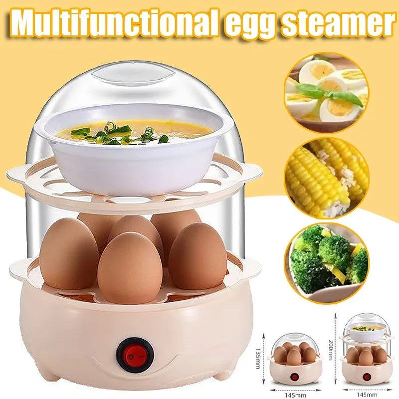 EggMaster – Double-Layer Electric Egg Boiler &amp; Steamer