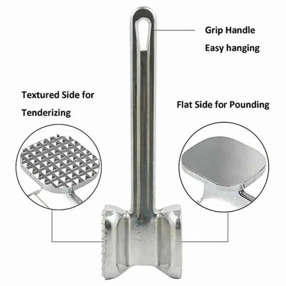 TenderPro – Double-Sided Stainless Steel Meat Tenderizer Hammer