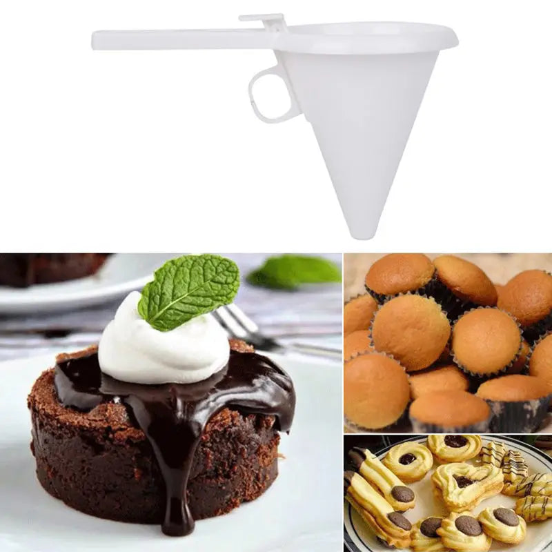 BakeFlow – Adjustable Handheld Baking Funnel & Dispenser