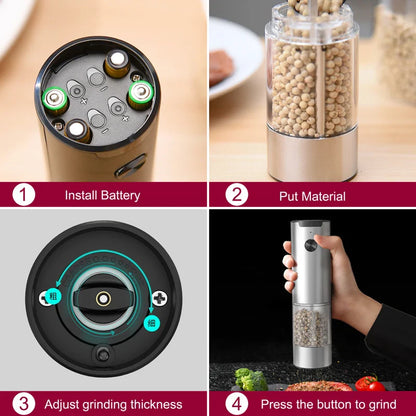 SpiceGrind – Electric Salt & Pepper Grinder