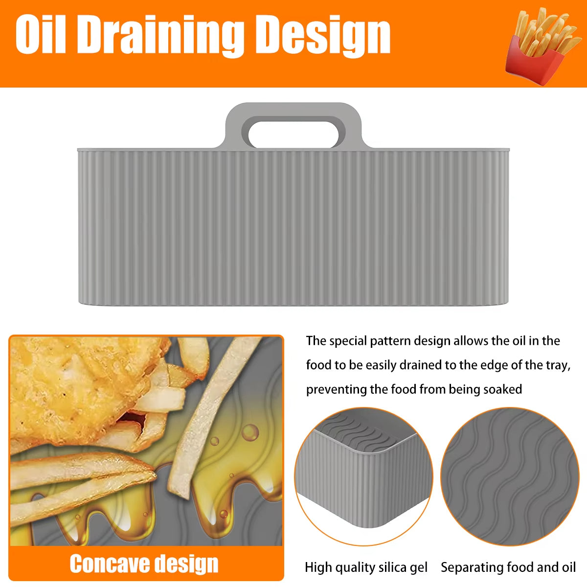 CrispEase – Silicone Air Fryer Pot Set
