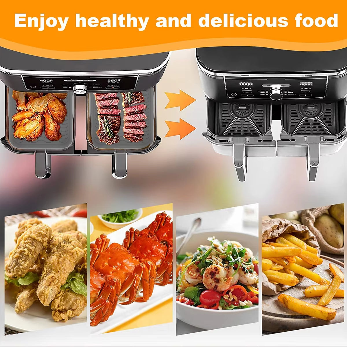CrispEase – Silicone Air Fryer Pot Set
