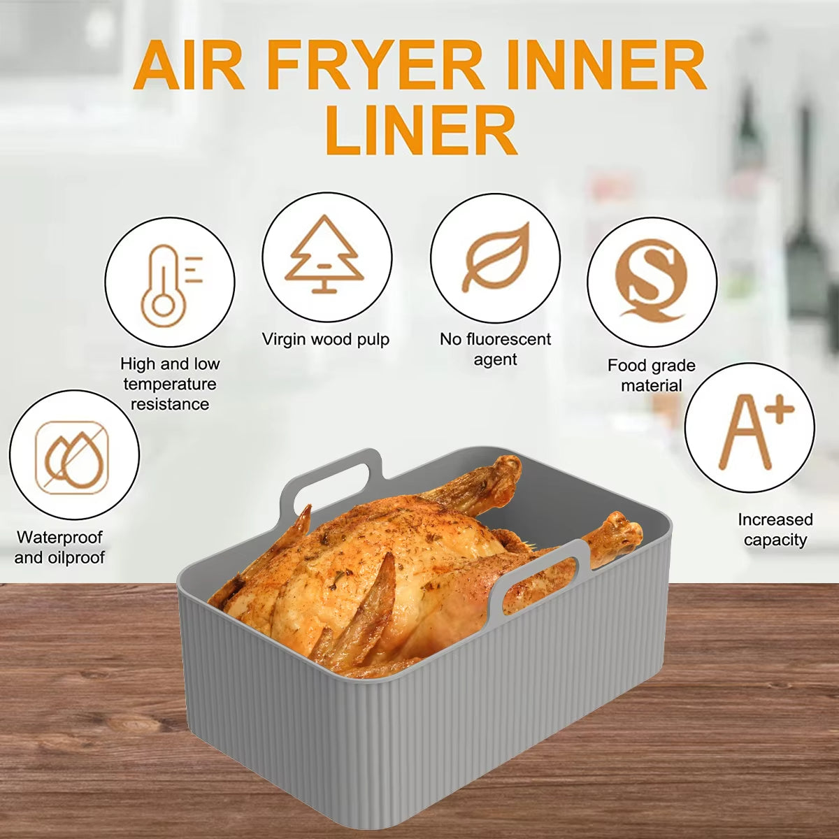 CrispEase – Silicone Air Fryer Pot Set