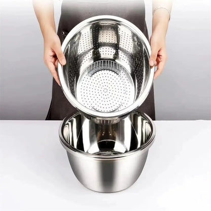 KitchenPro – Multi-Functional Stainless Steel Bowl