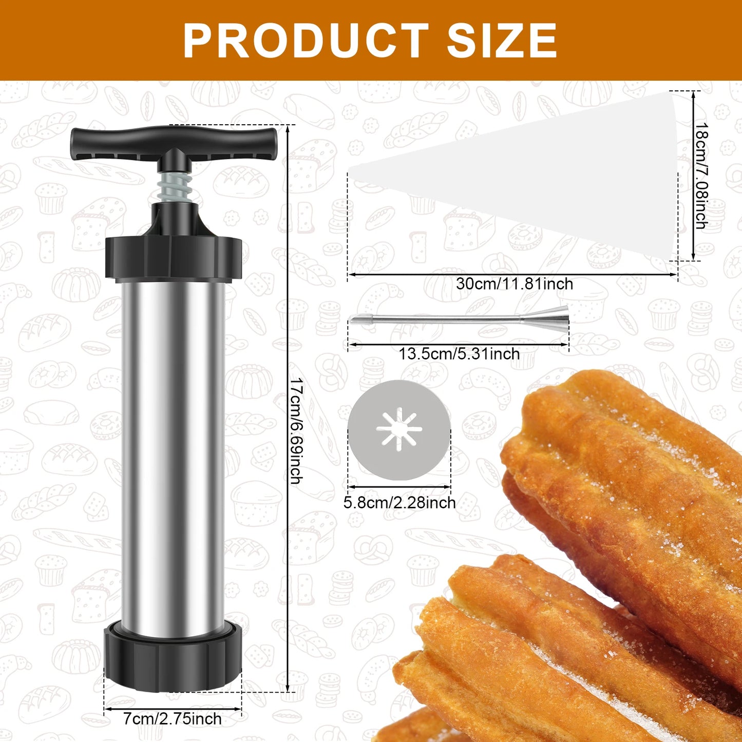 ChurroCrafter – Stainless Steel Churro Maker Kit