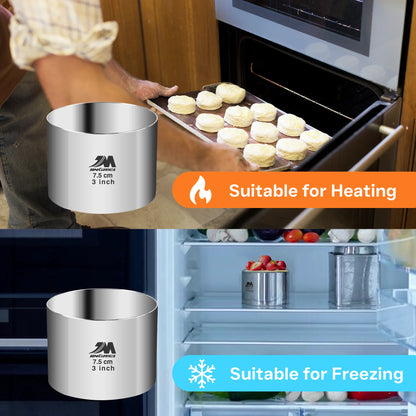 BakeCraft – 6 Pack Stainless Steel Cake Ring Set