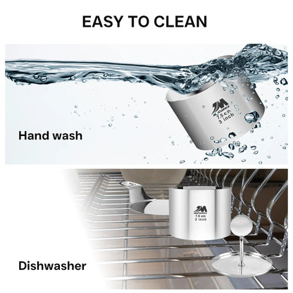 BakeCraft – 6 Pack Stainless Steel Cake Ring Set