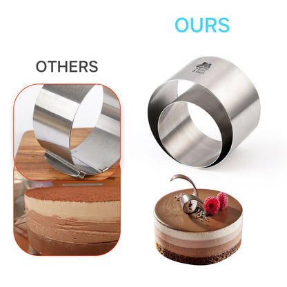 BakeCraft – 6 Pack Stainless Steel Cake Ring Set