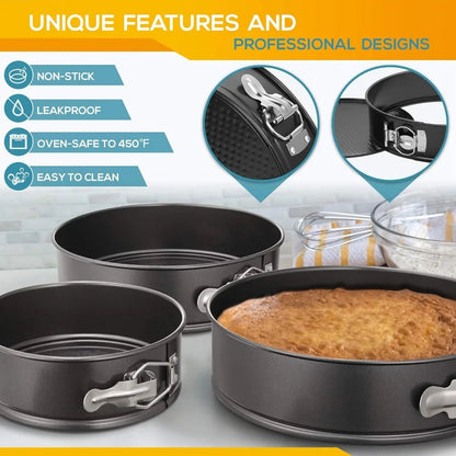 OvenJoy – 3 Piece Springform Cake Pan Set