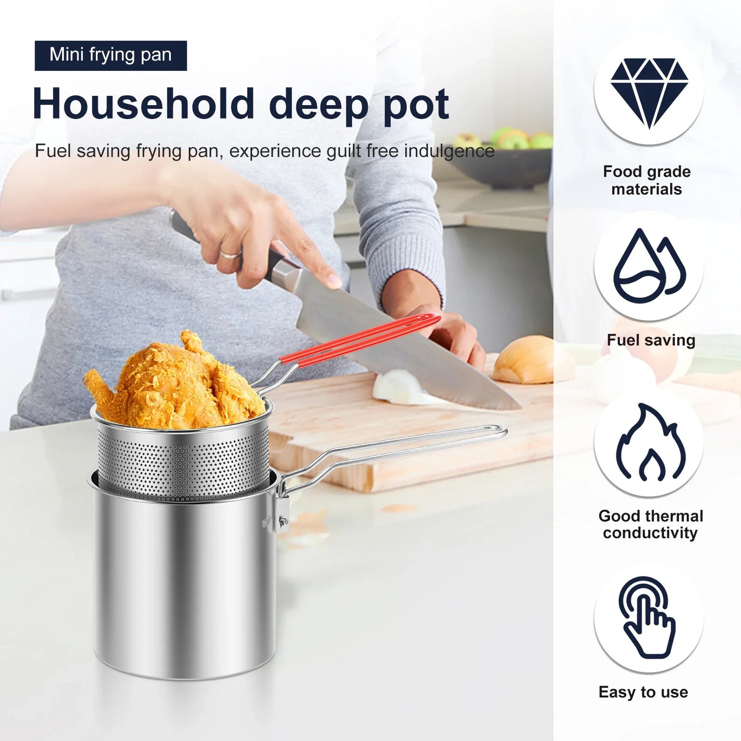 CrispMaster – Stainless Steel Deep Fryer Pot
