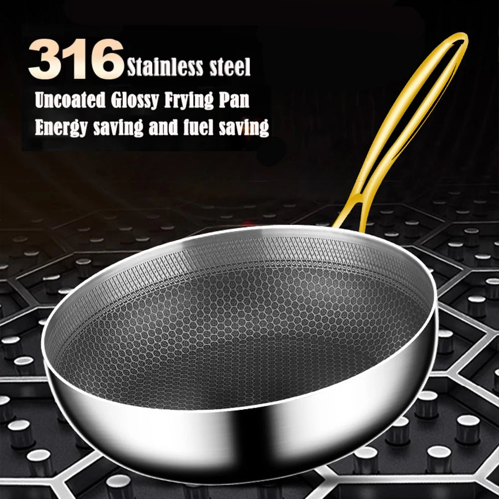 HexaPan – Stainless Steel Honeycomb Frying Pan