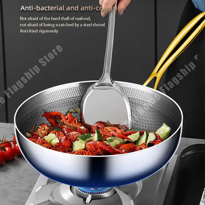 HexaPan – Stainless Steel Honeycomb Frying Pan