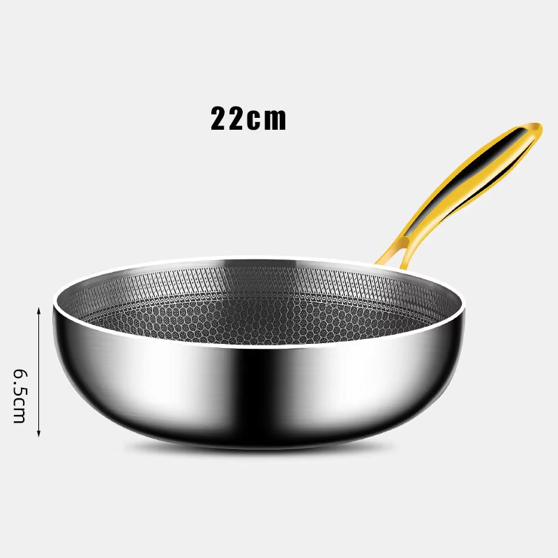 HexaPan – Stainless Steel Honeycomb Frying Pan