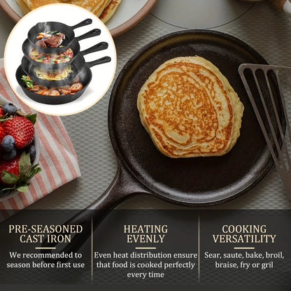 IronChef – 5pcs Cast Iron Skillet Set