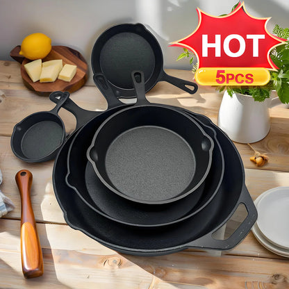 IronChef – 5pcs Cast Iron Skillet Set