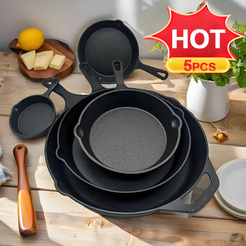 IronChef – 5pcs Cast Iron Skillet Set