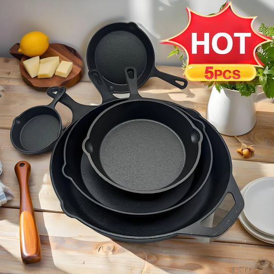 IronChef – 5pcs Cast Iron Skillet Set