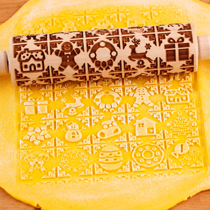 HollyRoll – Christmas Embossed Rolling Pin
