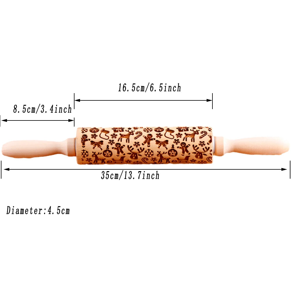HollyRoll – Christmas Embossed Rolling Pin