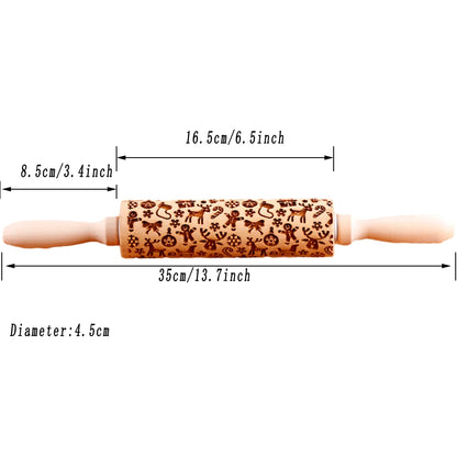 HollyRoll – Christmas Embossed Rolling Pin