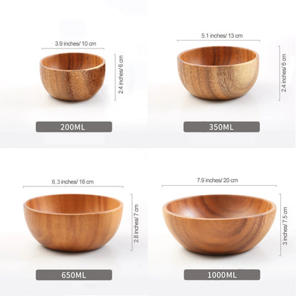 AcaBowl – 4pcs Acacia Wooden Bowl Set